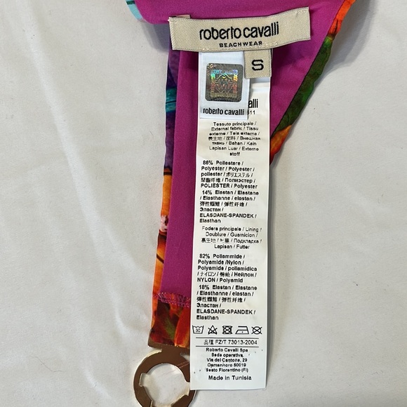 Roberto Cavalli Beachwear Bikini Fascia Bandeau Size S NWT - Picture 8 of 11